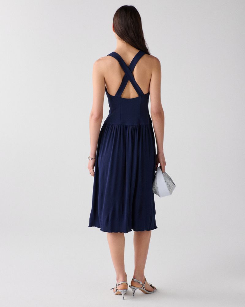Kate Spade,Drapey Cross-back Midi Dress,