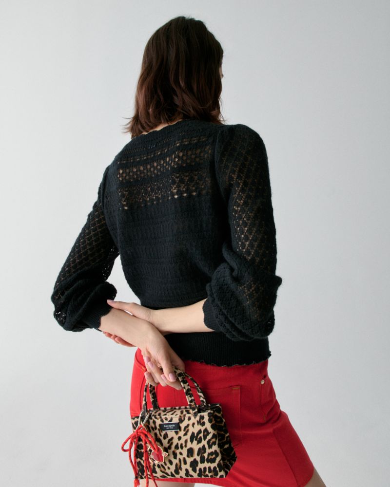 Kate Spade,Pointelle Sweater,Black