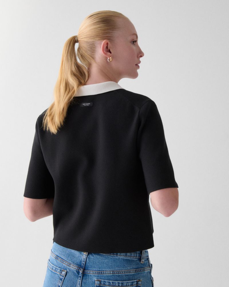 Kate Spade,Cropped Polo Sweater,