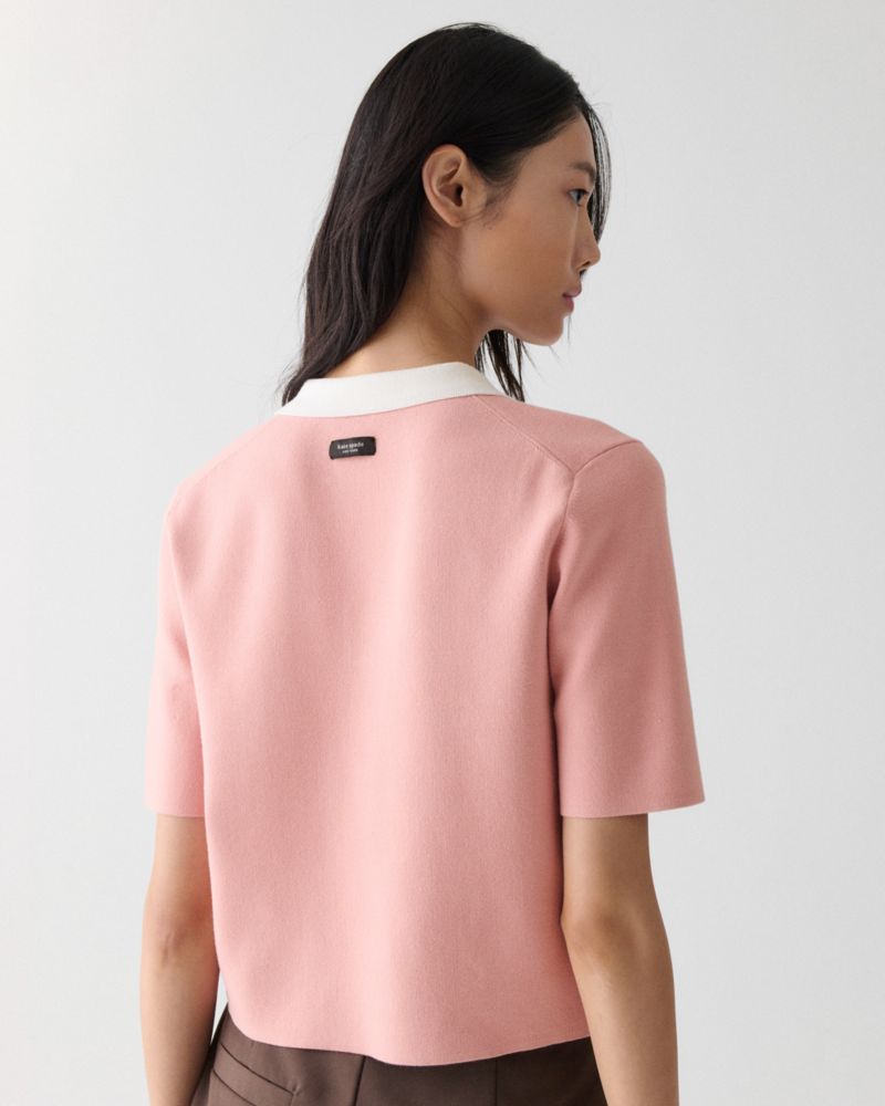 Kate Spade,Cropped Polo Sweater,