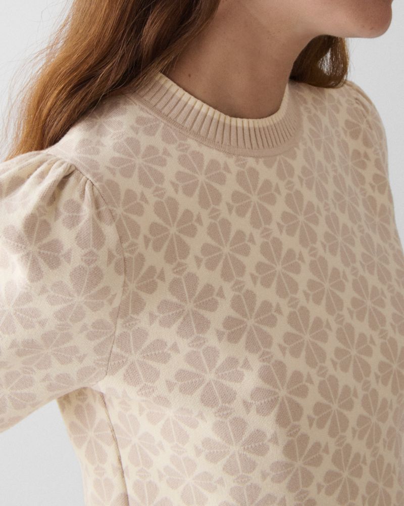 Kate Spade,Spade Flower Puff Sleeve Sweater,