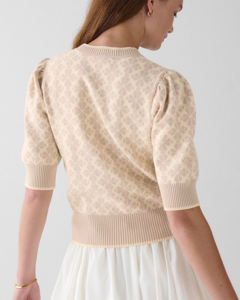 Kate Spade,Spade Flower Puff Sleeve Sweater,
