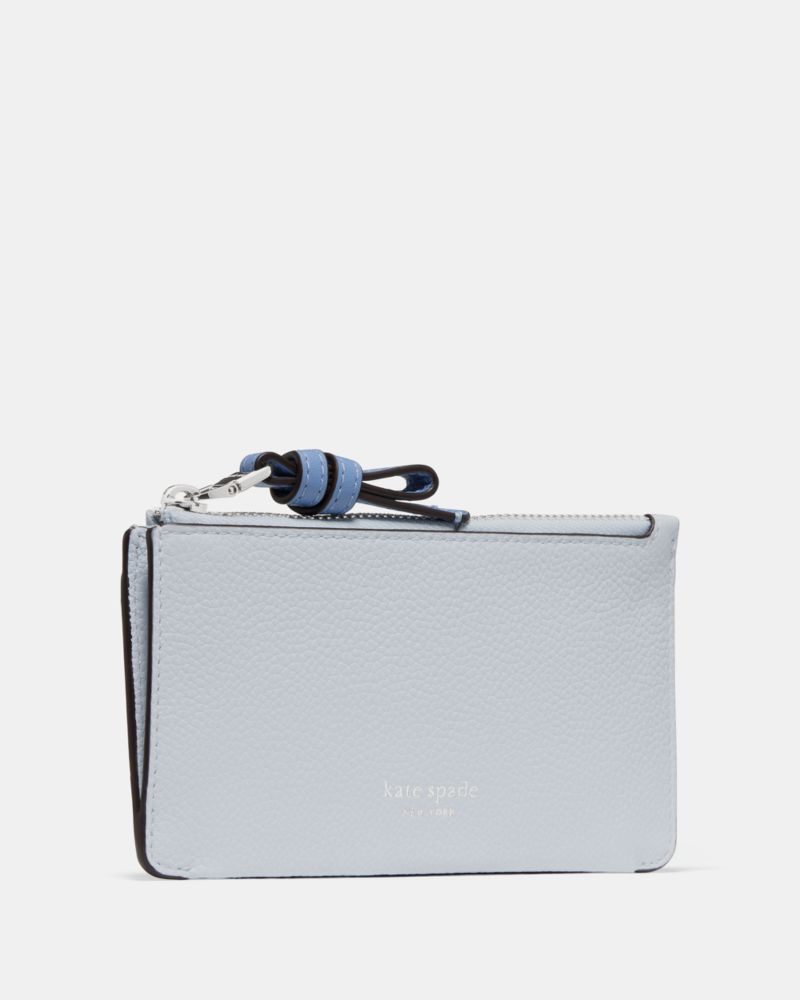 Kate Spade,Loop Colorblocked Pebbled Leather Ew Zip Card Case,