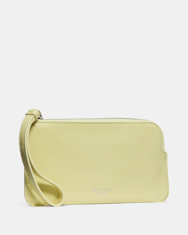 Kate Spade,Zippy Crinkle Patent Wristlet,