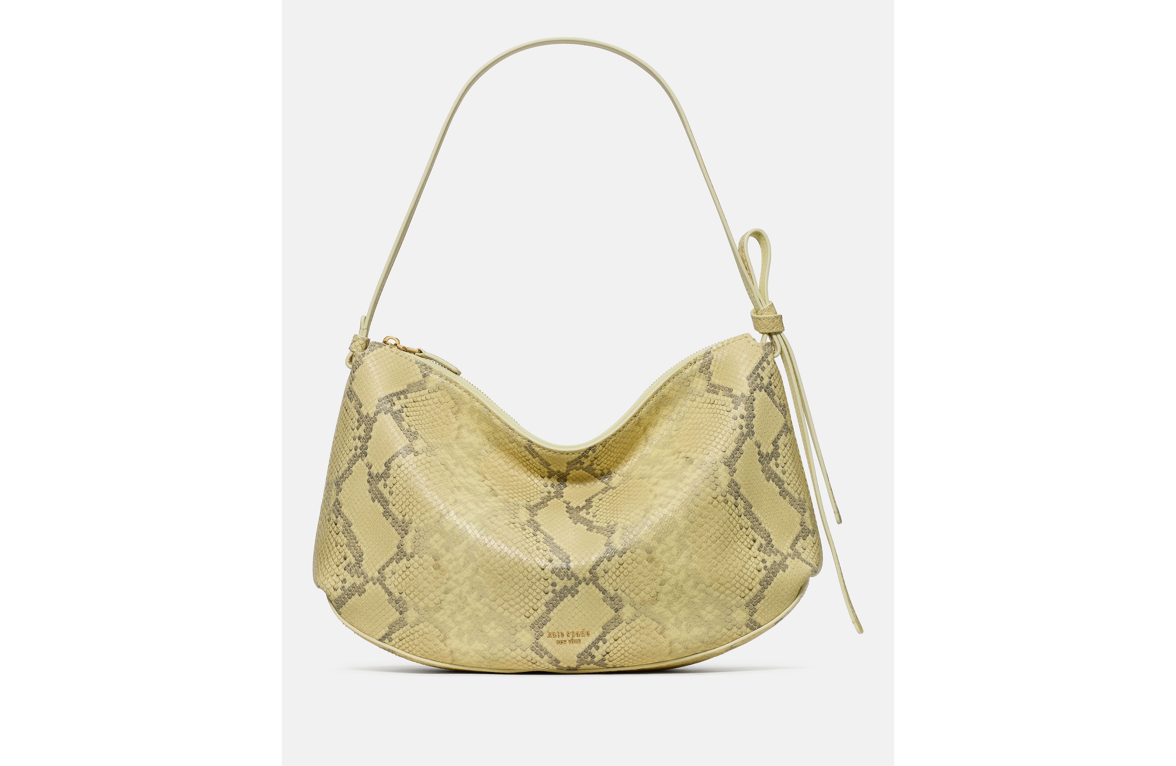 Loop Snake Embossed Large Shoulder Bag