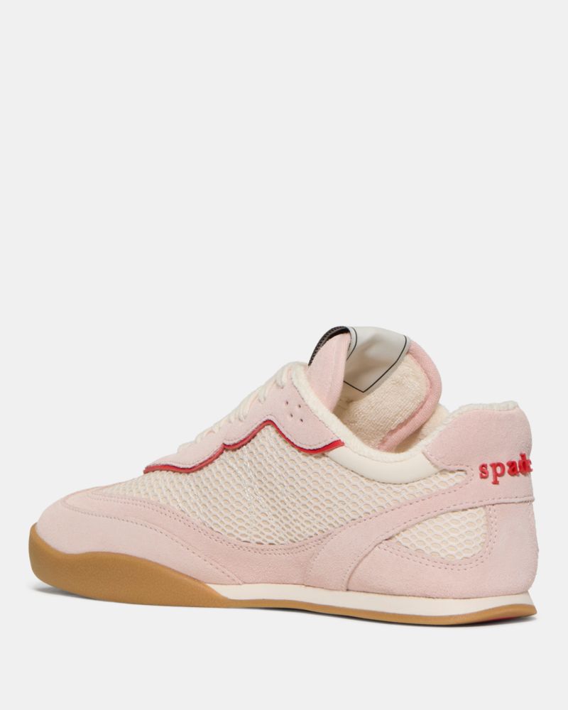 Kate Spade,Ks Drift Sneaker,Mesh,Suede,Rubber,Casual,Mixed Media,Color Block,Embroidered,Logo,Pull Tab,Shoelaces,Casual,