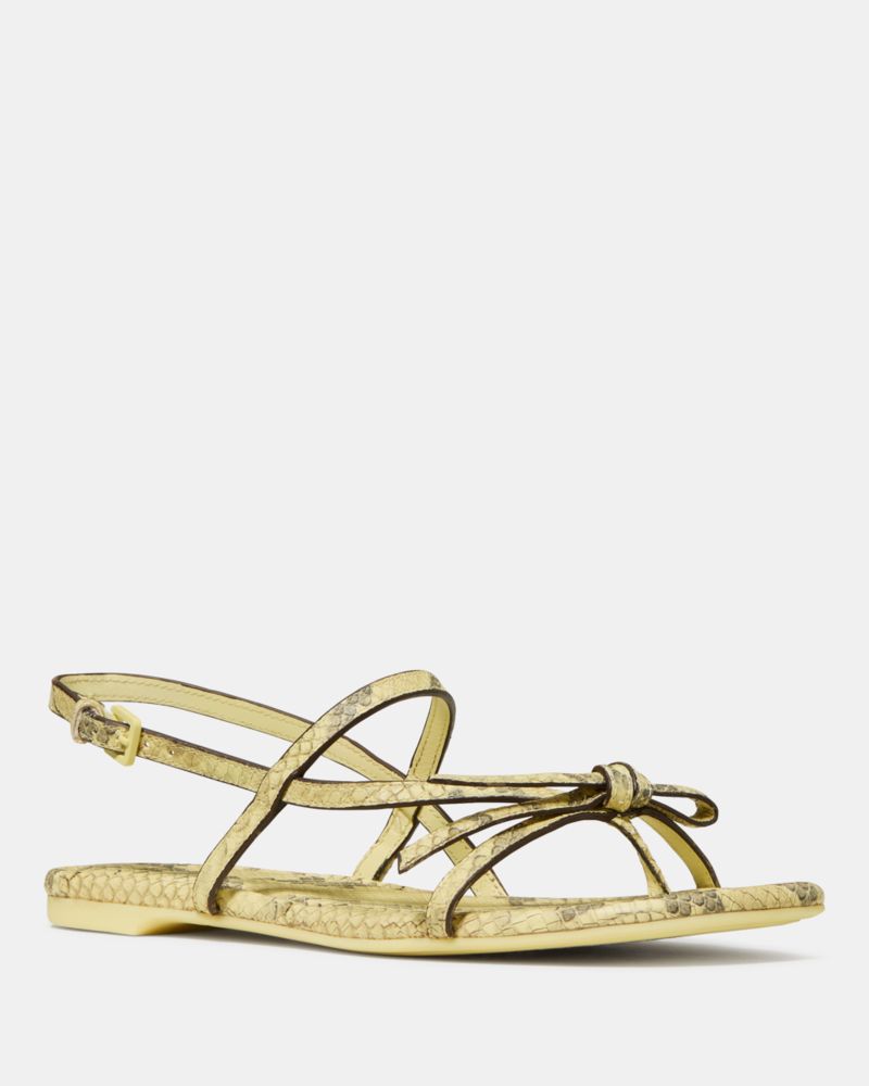 Kate Spade,Loop Snakeskin Flat Sandal,