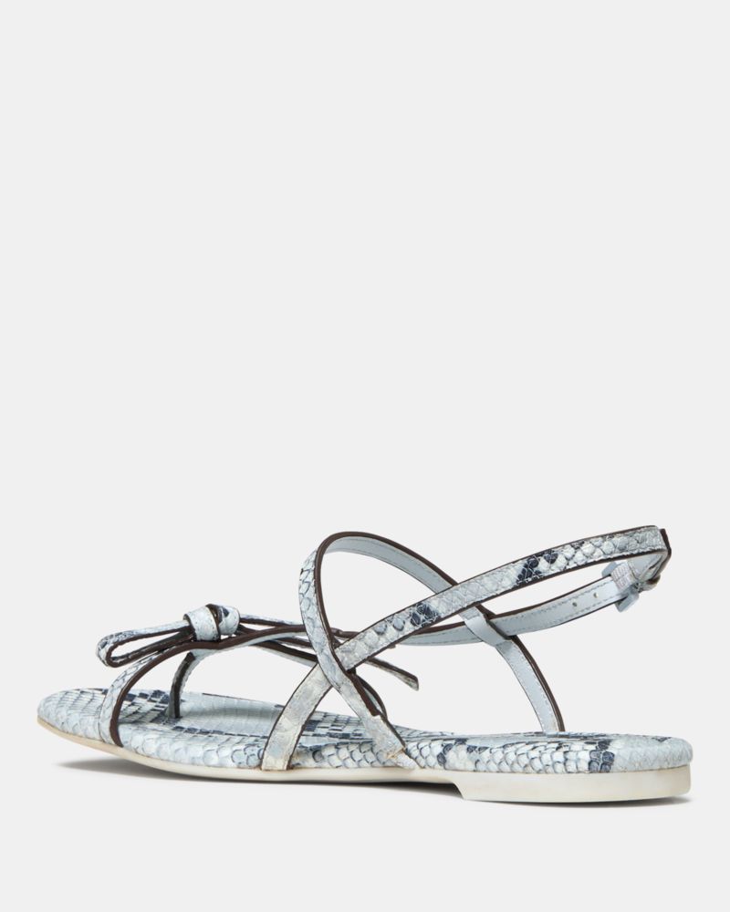 Kate Spade,Loop Flat Sandal,Leather,Sandals,Bow,Pull Tab,Day Party,