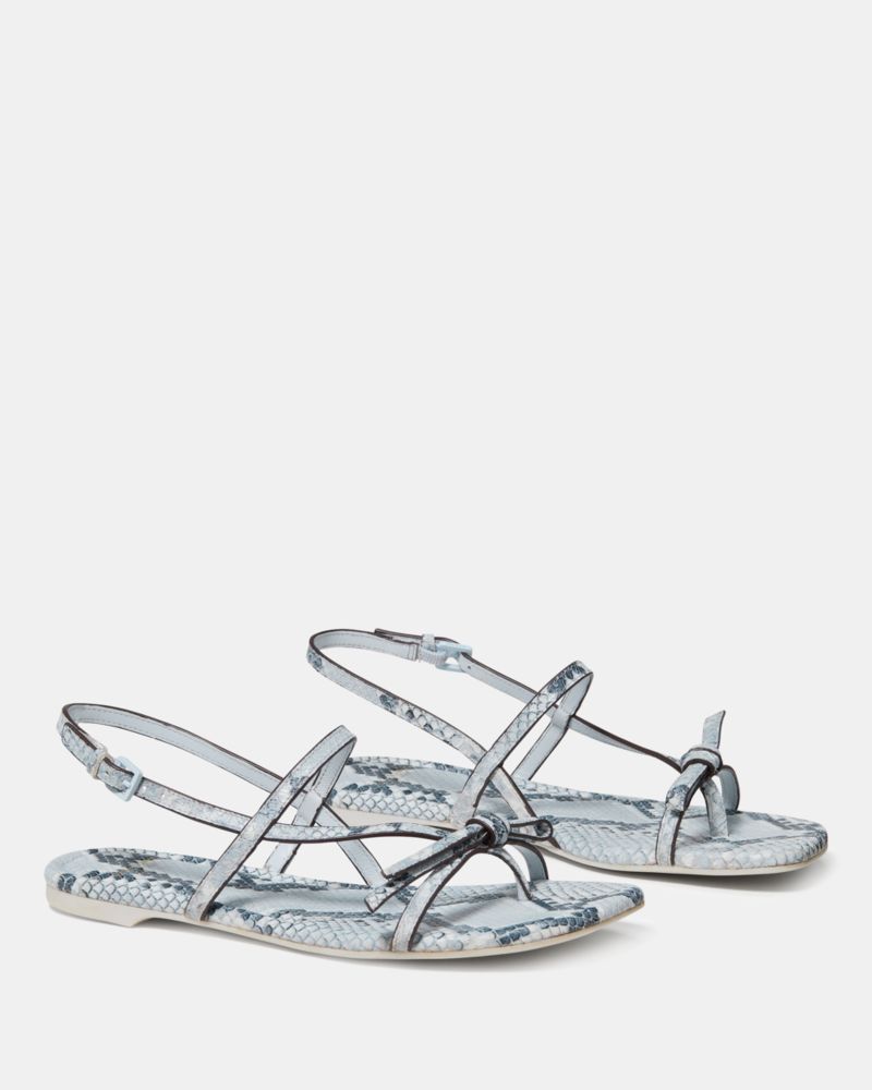 Kate Spade,Loop Flat Sandal,Leather,Sandals,Bow,Pull Tab,Day Party,