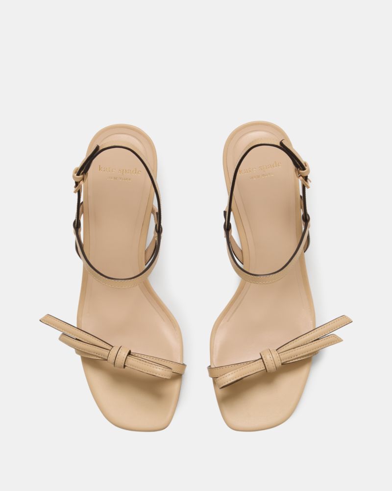 Kate Spade,Loop Smooth Leather Kitten Heel Sandal,