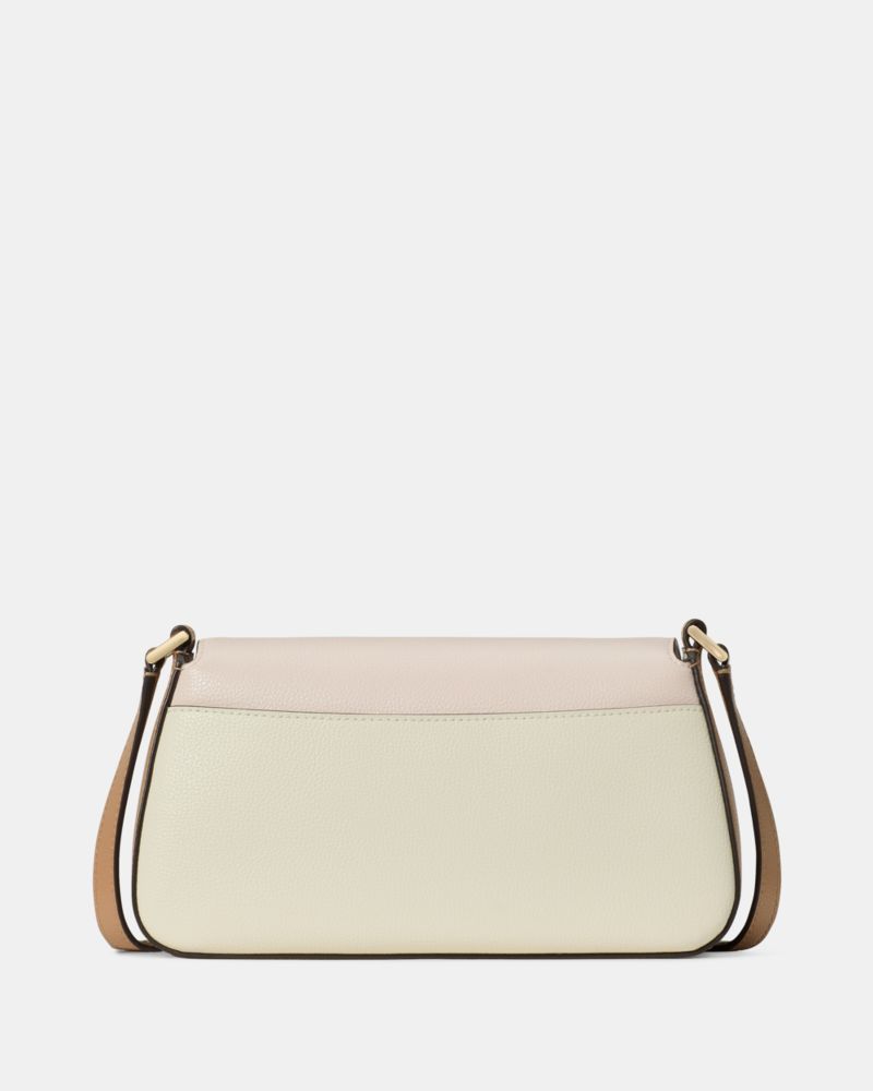 Kate Spade,Sutton Mini Crossbody Bag,Leather,Crossbody,Color Block,Logo,Metal,Set,Gold Metal,Casual,Cream