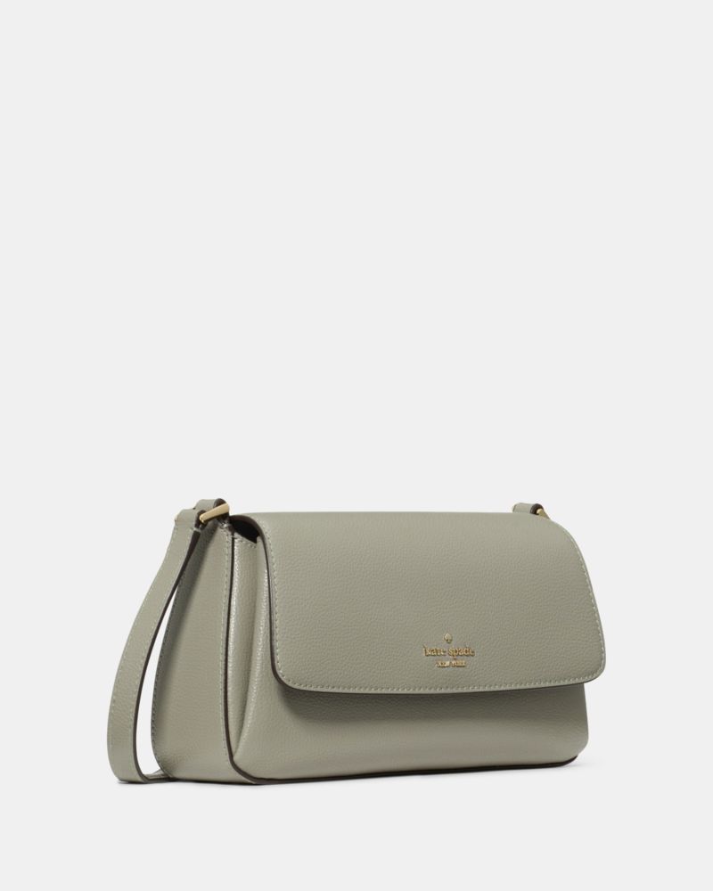 Kate Spade,Sutton Mini Crossbody Bag,Leather,Crossbody,Logo,Metal,Gold Metal,Casual,Gray