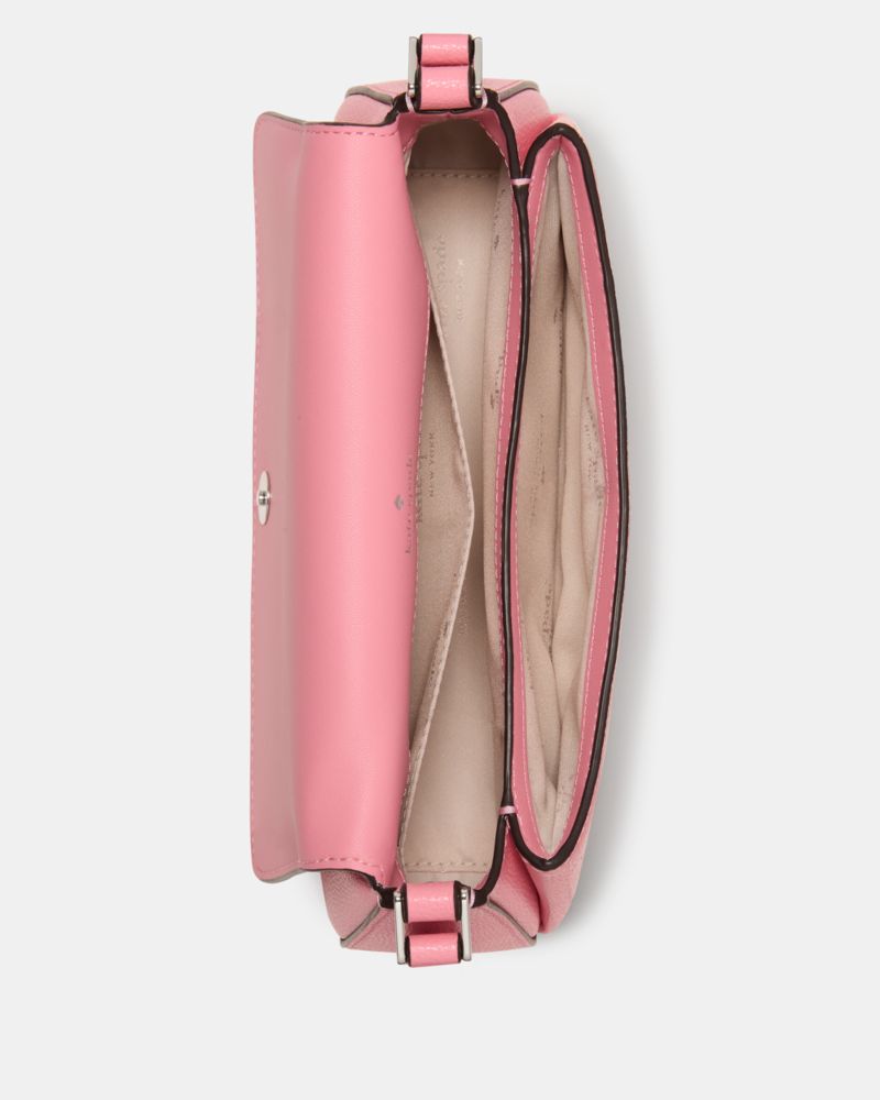 Kate Spade,Sutton Mini Crossbody Bag,Leather,Crossbody,Logo,Metal,Gold Metal,Casual,Pink