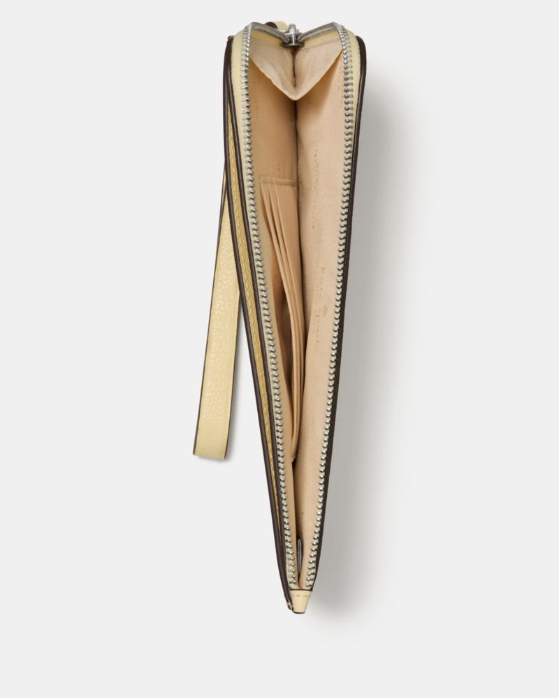 Kate Spade,Lucy Floral Wristlet,Cream