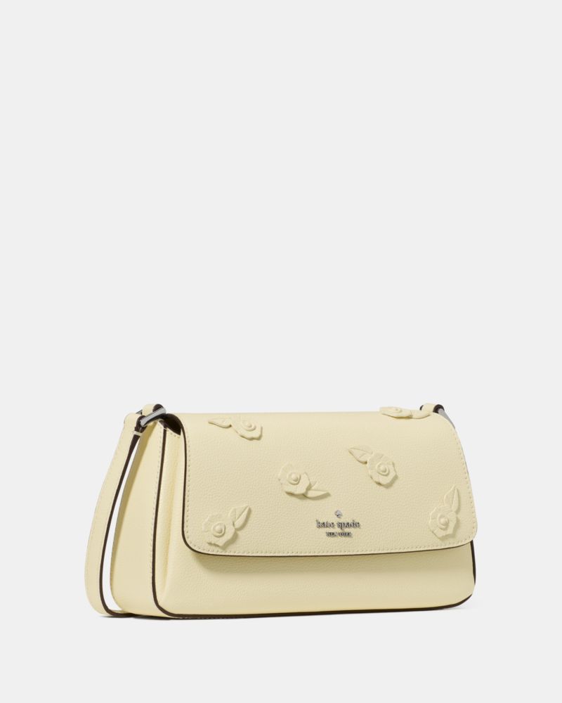 Kate Spade,Sutton Floral Mini Crossbody Bag,Leather,Crossbody,Logo,Metal,Applique,Casual,