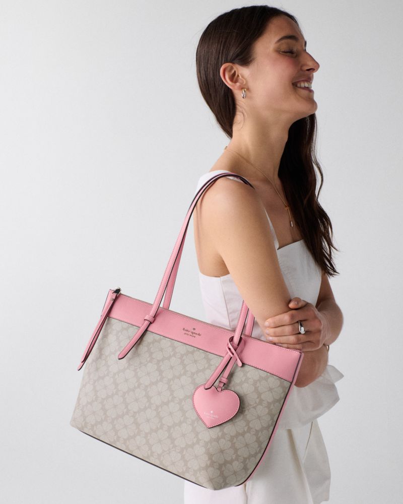 Kate Spade,All Day Spade Flower Tote Bag With Charm,