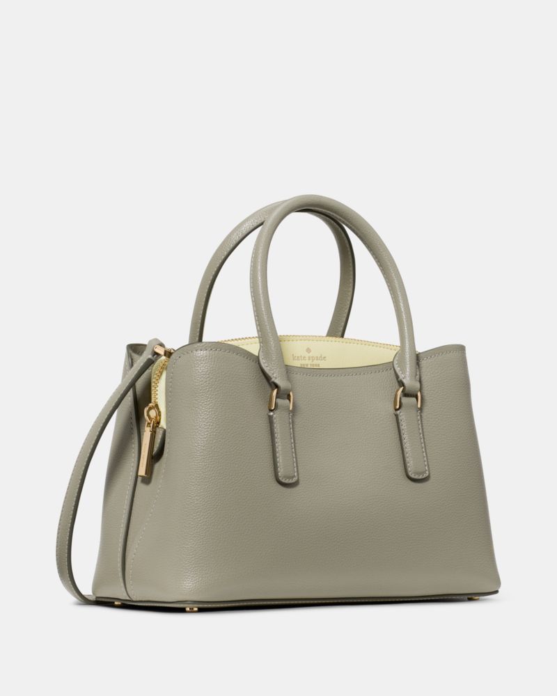Kate Spade,Thompson Street Small Satchel Bag,Leather,Satchel,Color Block,Casual,Gray