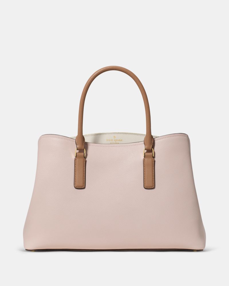 Kate Spade,Thompson Street Satchel Bag,Leather,Satchel,Color Block,Gold Metal,Casual,Pink