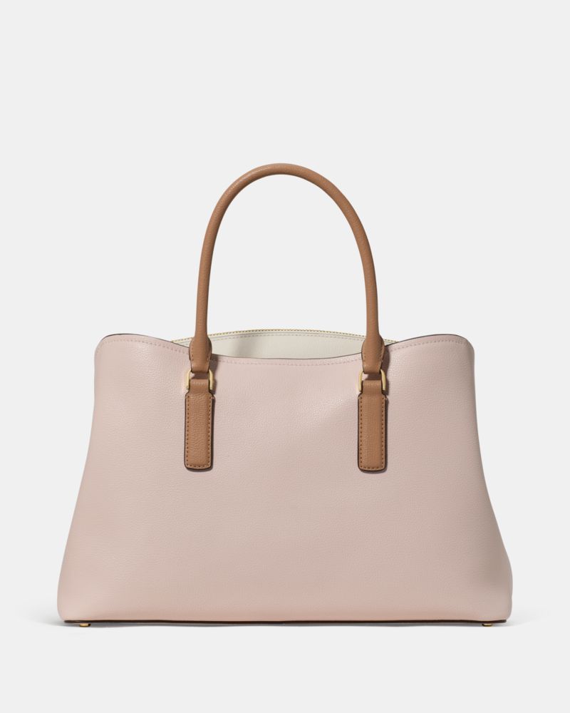 Kate Spade,Thompson Street Satchel Bag,Leather,Satchel,Color Block,Gold Metal,Casual,Pink