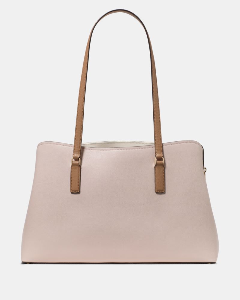 Kate Spade,Thompson Street Commuter Tote Bag,Leather,Tote,Gold Metal,Casual,Pink