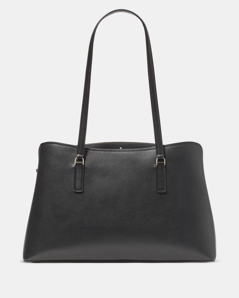Kate Spade,Thompson Street Commuter Tote Bag,Leather,Tote,Lined,Casual,Black