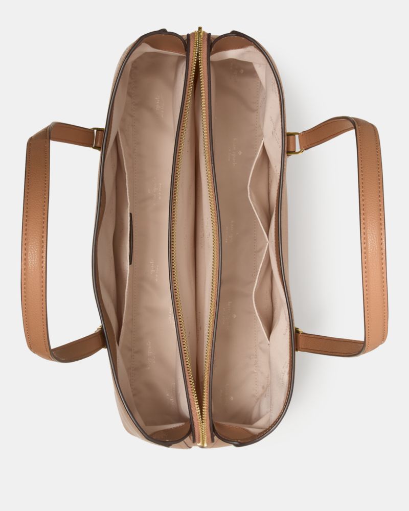 Kate Spade,Thompson Street Commuter Tote Bag,Leather,Tote,Lined,Casual,Brown