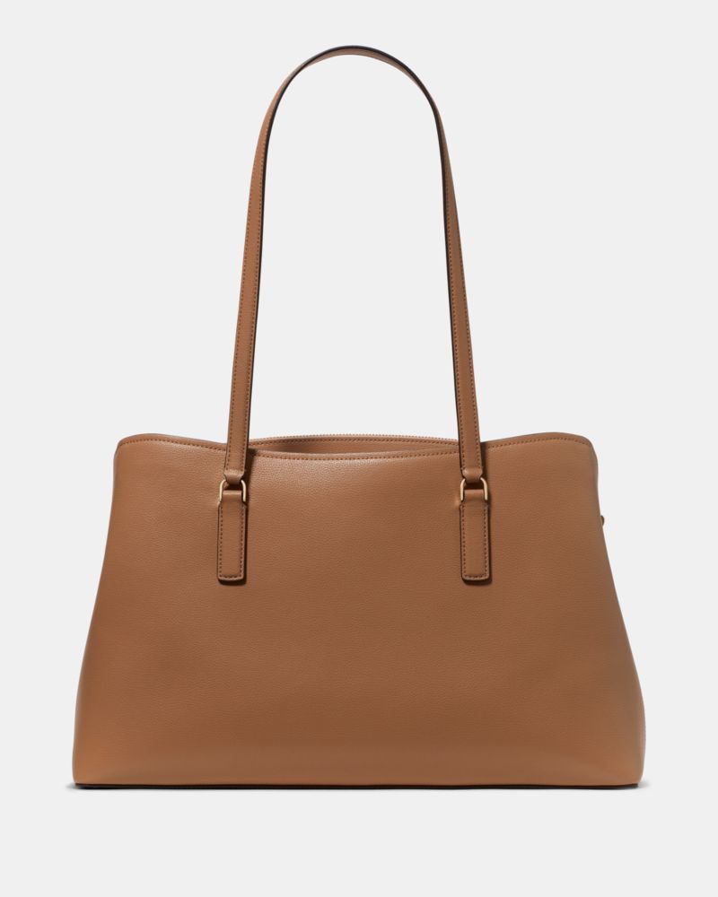 Kate Spade,Thompson Street Commuter Tote Bag,Leather,Tote,Lined,Casual,Brown