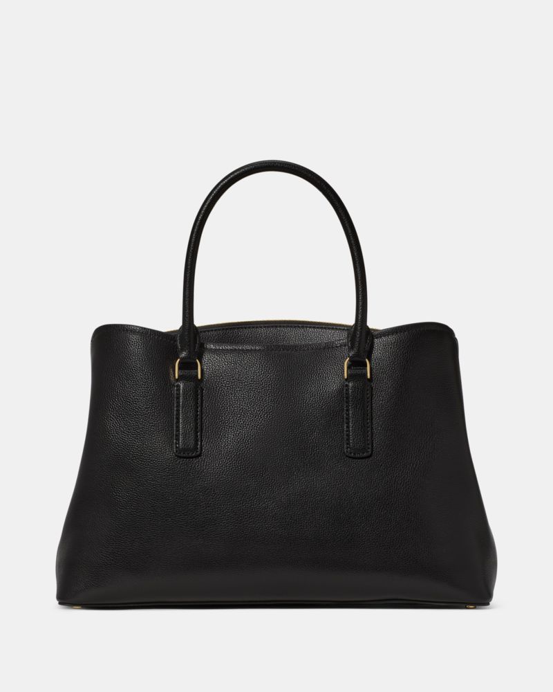 Kate Spade,Thompson Street Satchel Bag,Leather,Satchel,Lined,Work,Black