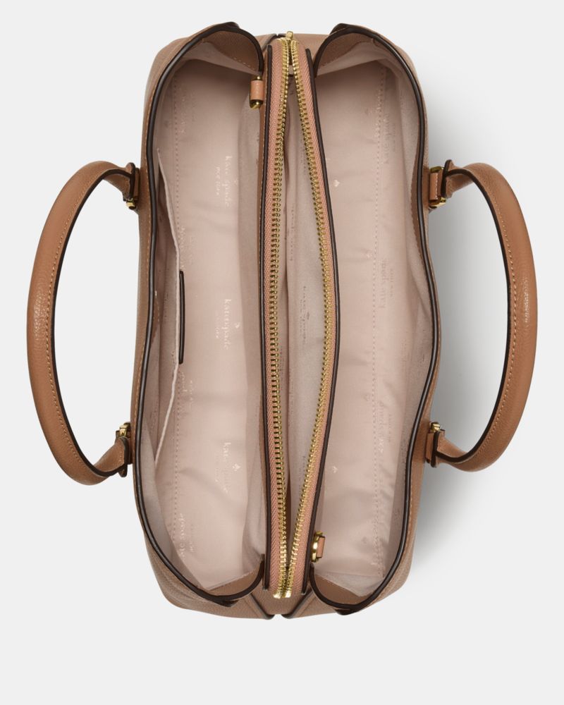 Kate Spade,Thompson Street Satchel Bag,Leather,Satchel,Lined,Work,Brown