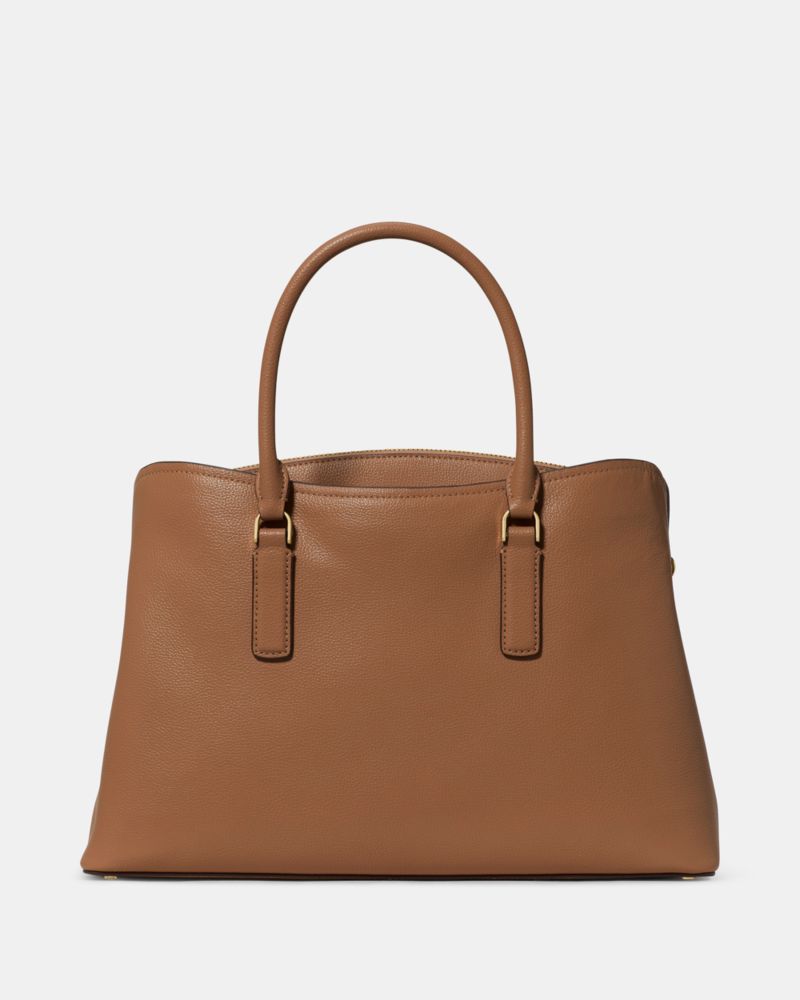 Kate Spade,Thompson Street Satchel Bag,Leather,Satchel,Lined,Work,Brown