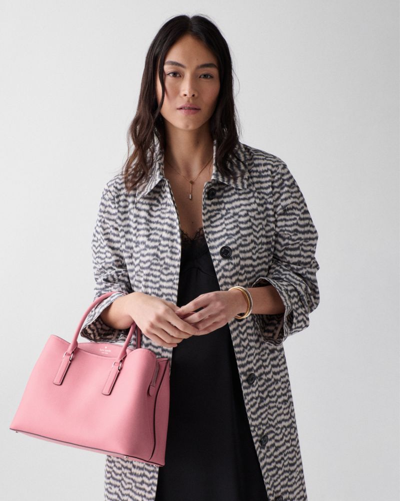 Kate Spade,Thompson Street Satchel Bag,Leather,Satchel,Lined,Work,Pink