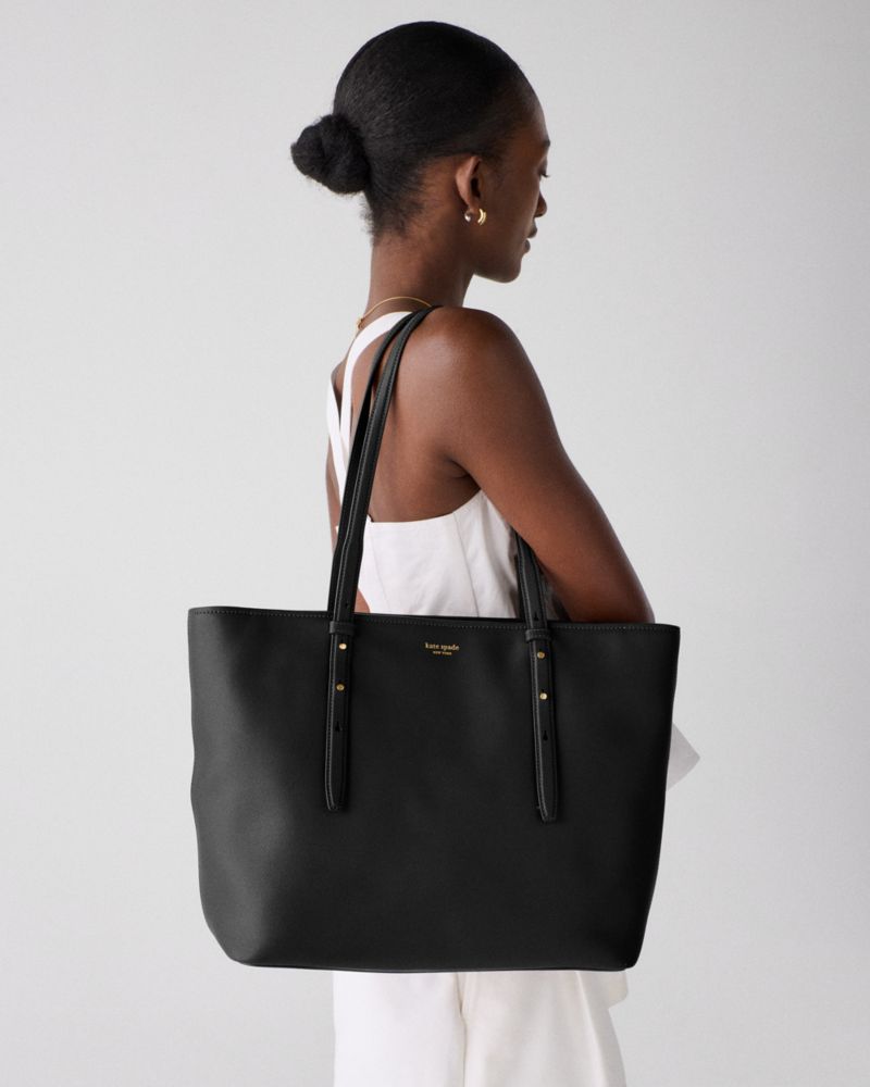 Kate Spade,Do It All Tote Bag,Leather,Tote,Casual,Black