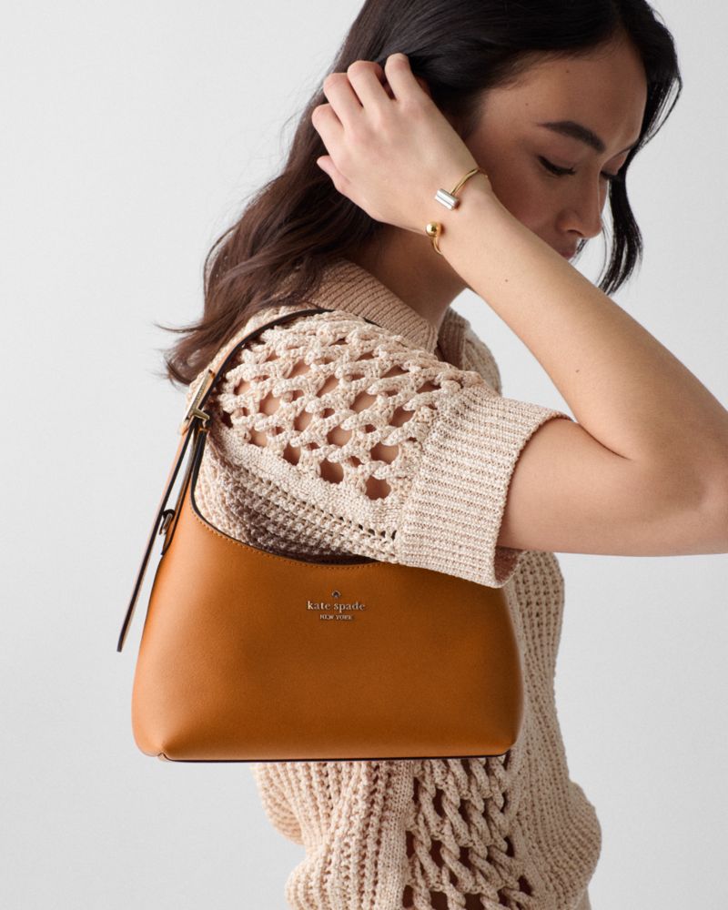 Kate Spade,454 Mini Crossbody Bag,Leather,Shoulder Bag,Metal Material,Logo,Metal,Casual,Brown