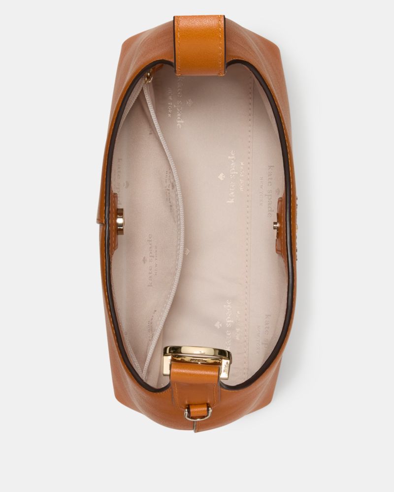 Kate Spade,454 Mini Crossbody Bag,Leather,Shoulder Bag,Metal Material,Logo,Metal,Casual,Brown