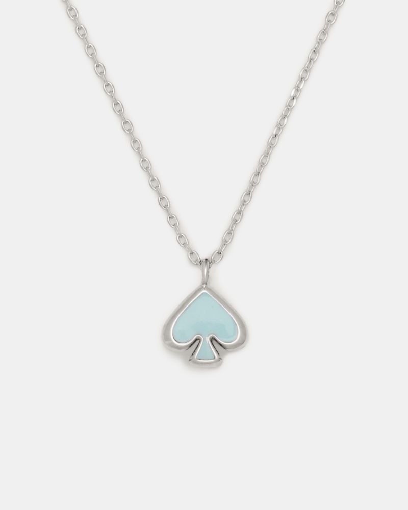 Kate Spade,Everyday Spade Enamel Mini Pendant,Single Strand,Enamel,Logo,Brass,Casual,