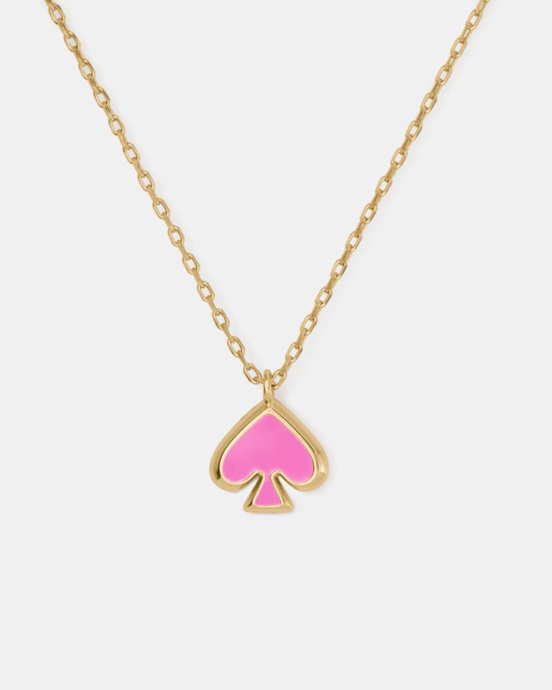 Kate Spade,Everyday Spade Enamel Mini Pendant,Single Strand,Enamel,Logo, Enamel Detail,Anti-Tarnish,Brass,Casual, Mother's...