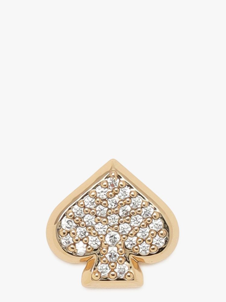 Kate Spade,エブリデイ スペード パヴェ スタッズ,ピアス,クリア/ゴールド
