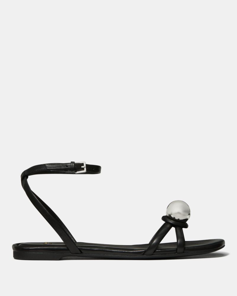 Kate Spade,Harmony Smooth Leather Flat Sandal,