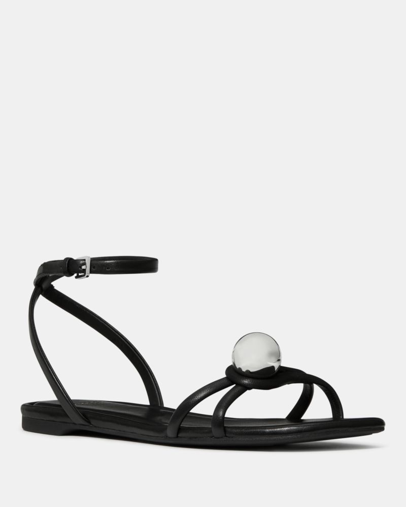 Kate Spade,Harmony Smooth Leather Flat Sandal,