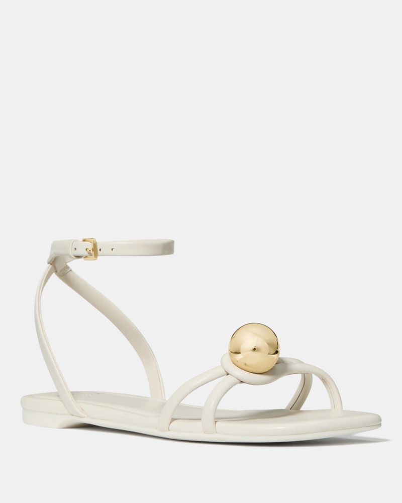 Kate Spade,Harmony Smooth Leather Flat Sandal,