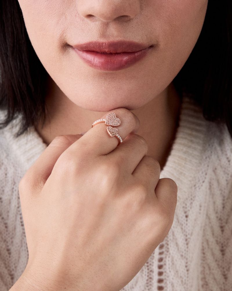Yours Truly Pave Heart Ring | Kate Spade Outlet