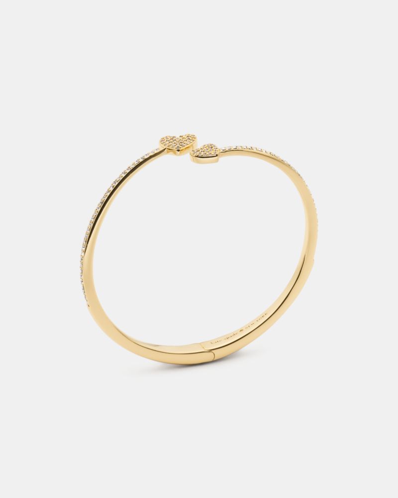 Kate Spade,Yours Truly Pave Open Hinge Cuff,Gold