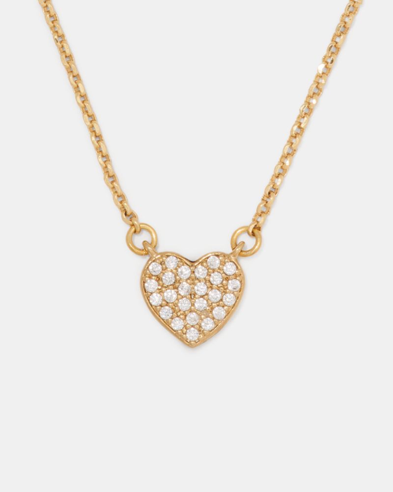 Kate Spade,Yours Truly Pave Heart Mini Pendant,