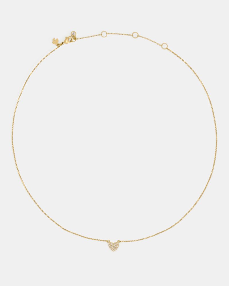 Kate Spade,Yours Truly Pave Heart Mini Pendant,
