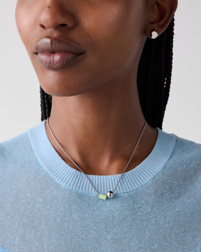 Kate Spade,ジオ ポップ ペンダント,ネックレス,ボスクペアー／シルバー