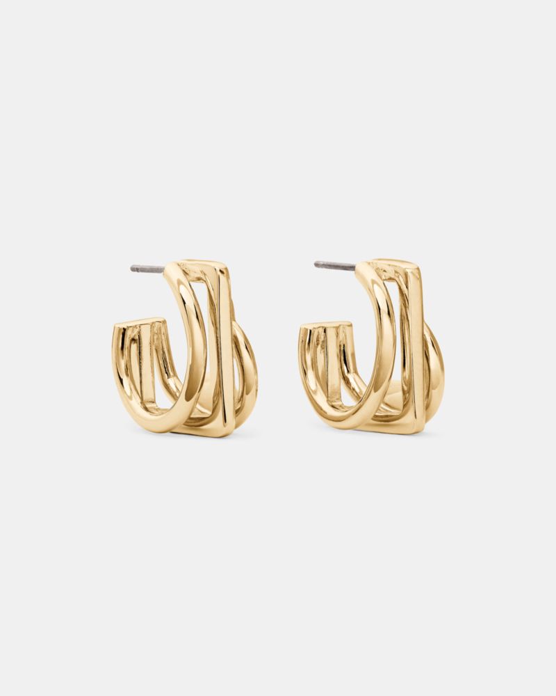 Stacked Hoops, Gold, ProductTile