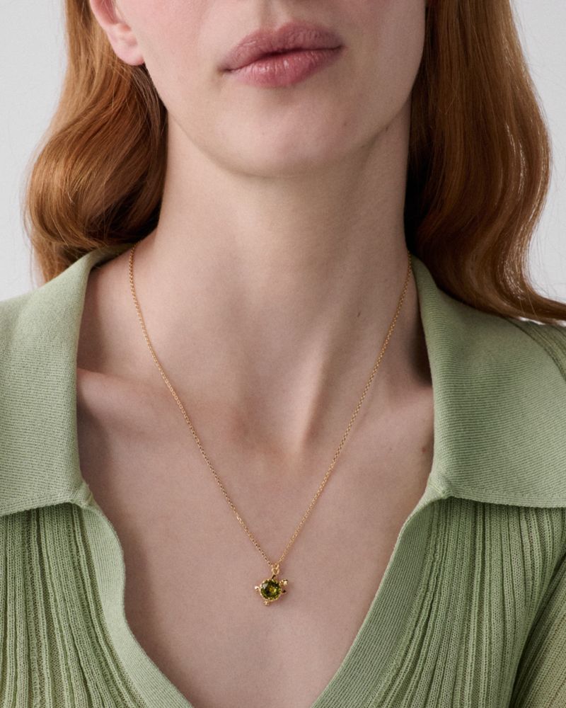 Kate Spade,Secret Garden Turtle Pendant,