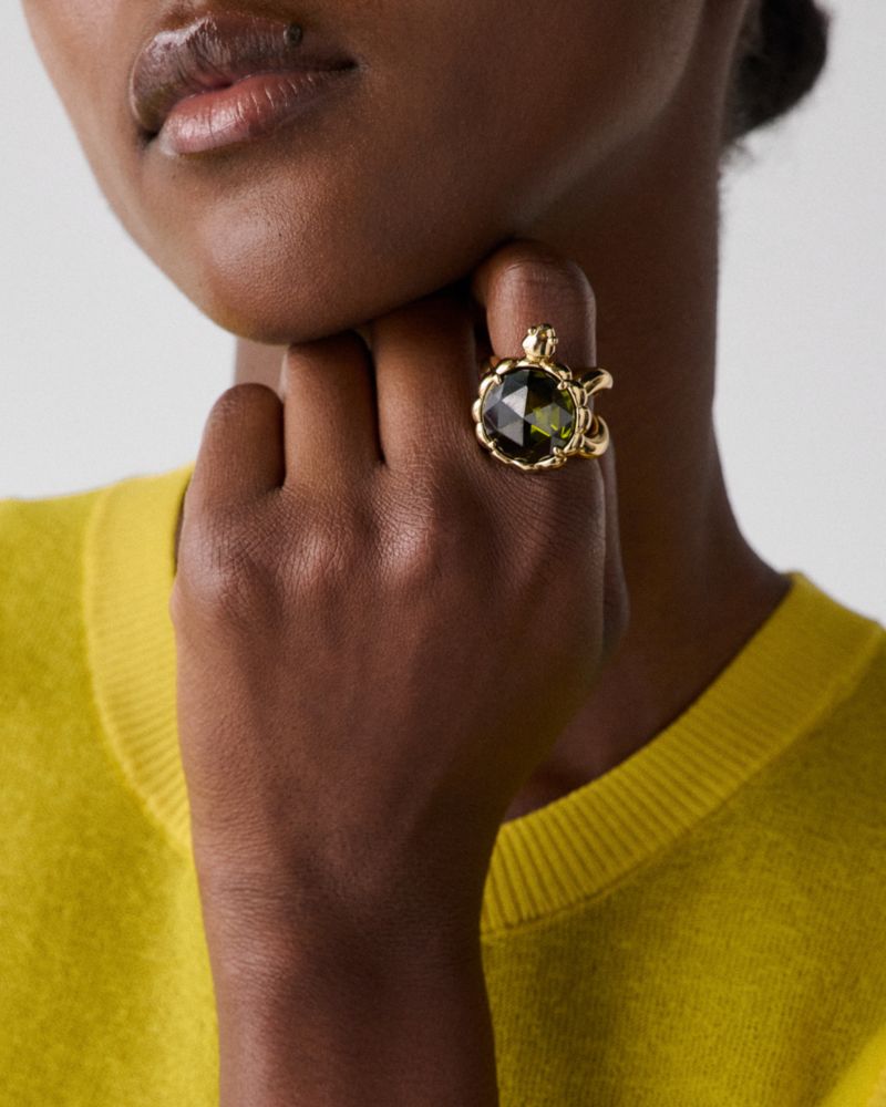 Kate Spade,Secret Garden Turtle Ring,