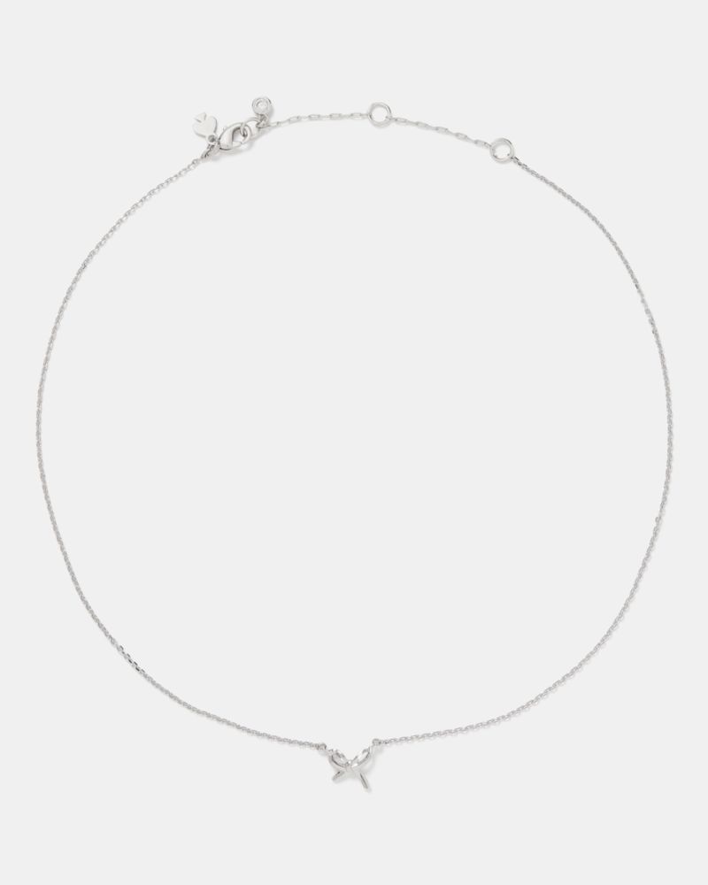 Kate Spade,Girlie Pearlie Mini Bow Pendant,