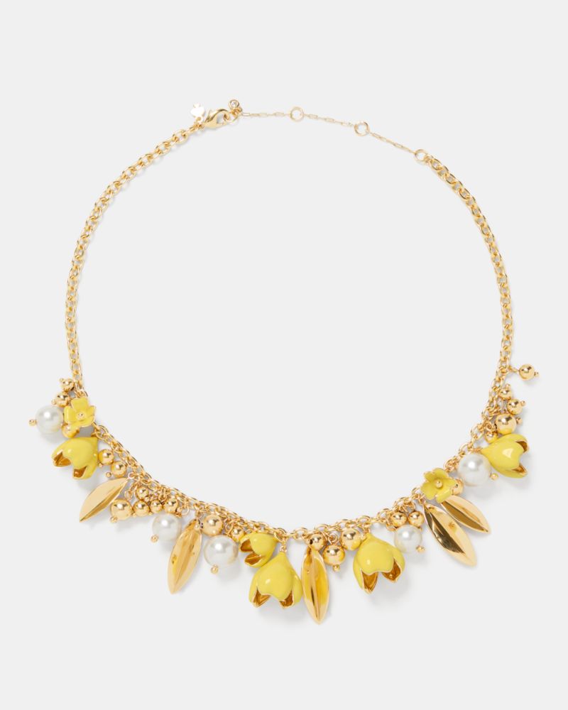Kate Spade,Golden Bloom Statement Necklace,